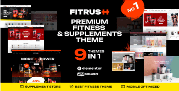Fitrush - Fitness and Health Supplements WordPress Theme