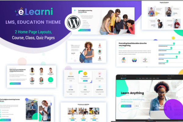 LMS, Online Courses WordPress Theme - eLearni