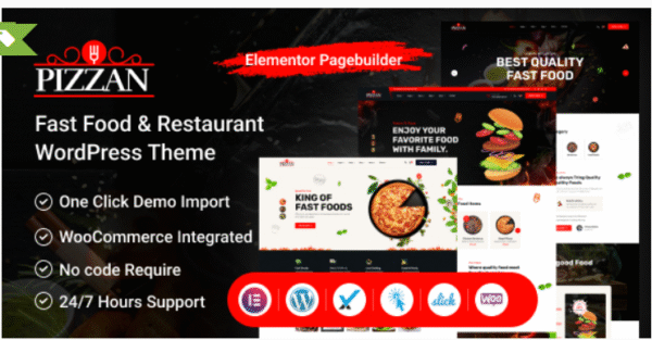 Pizzan - Fast Food and Restaurant WordPress Theme