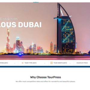 TourPress - Travel Booking WordPress Theme
