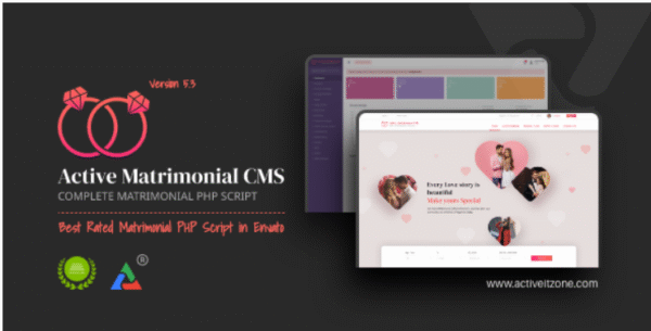 Active Matrimonial CMS | PHP Full | Backend & Frontend Admin Panel Include