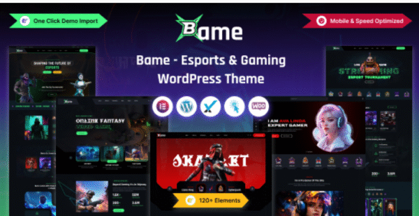 Bame - eSports and Gaming WordPress Theme