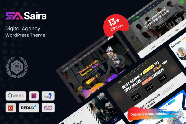 Saira - Digital Agency WordPress Theme