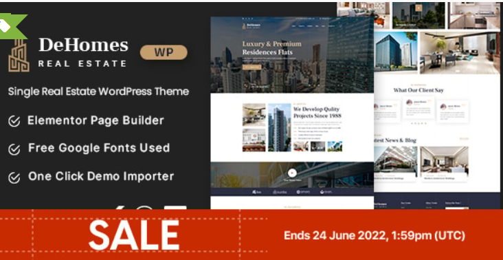 Dehomes - Single Real Estate WordPress Theme Dehomes - Single Real Estate WordPress Theme