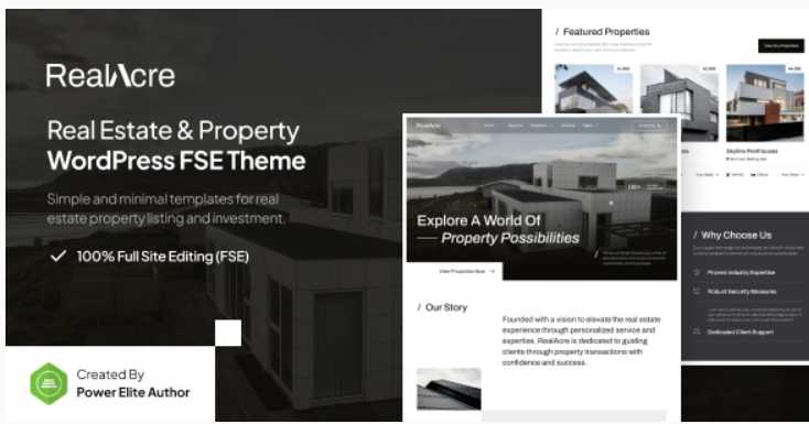 RealAcre – Real Estate & Property FSE WordPress Theme RealAcre – Real Estate & Property FSE WordPress Theme
