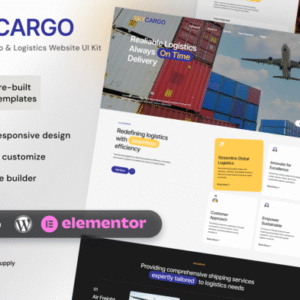 Skycargo Logistics and Cargo Elementor Template Kit for Freight Delivery and Transportation Services