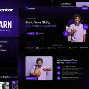 Relearn - Online Courses & E-Learning Elementor Template Kit