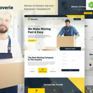 Moverie – Movers & Packers Service Elementor Template Kit