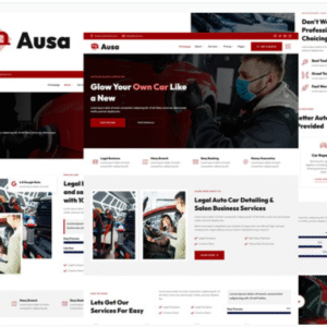 Ausa - Autocar Salon & Detailing Services Elementor Template Kit