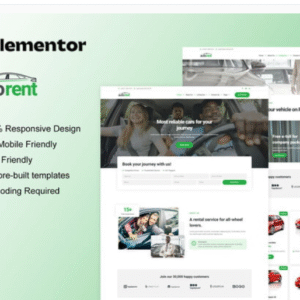 AutoRent - Car Rental Service Elementor Template Kit
